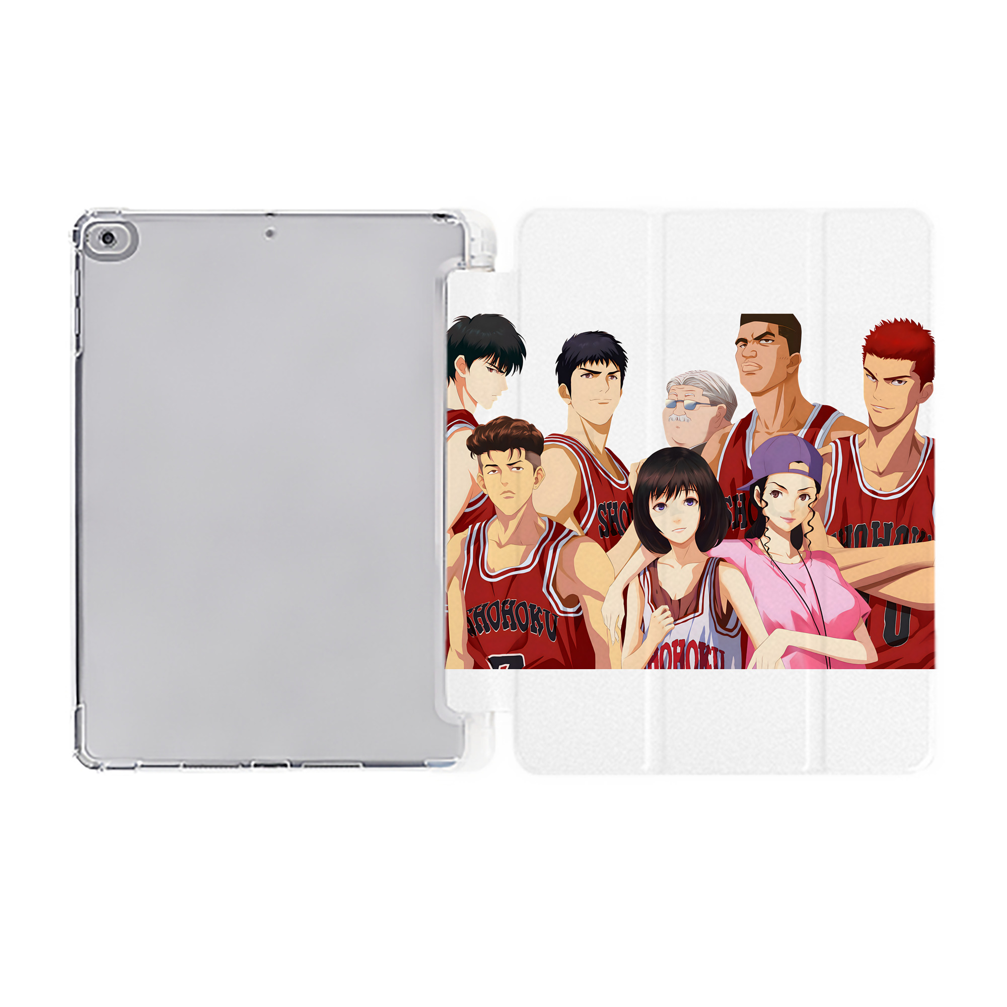 （画像用） SLAM DUNK／スラムダンク IPad ケース ペン収納付き 三つ折りスタンド PUレザー×シリコン 対応機種9.5/10.5/10.9インチ